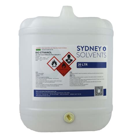 Bioethanol 20 Litre Sydney Solvents
