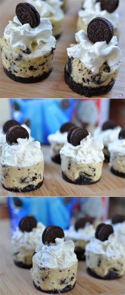Drain the oreos on a plate fitted with a paper towel. Mini Oreo Cheesecakes | Mini oreo cheesecake, Oreo recipes, Mini cheesecakes