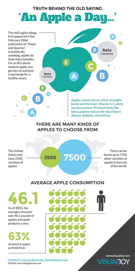 Day 91 An Apple A Day Infographie Healthy Facts Infographic Old