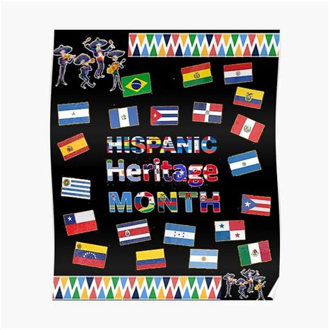 Hispanic Heritage Monthnational Hispanic Heritage Month Poster For