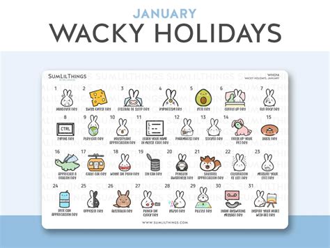 January 2020 Wacky Holidays In 2020 Wacky Holidays Sticker Paper