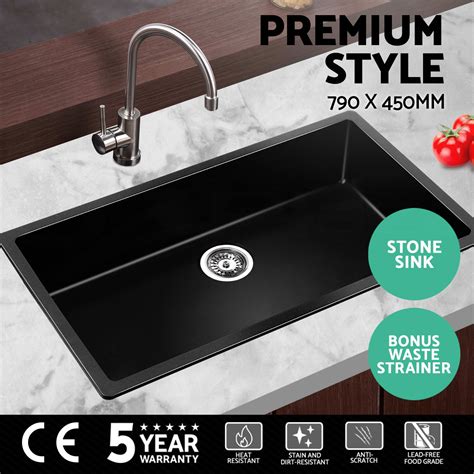 Cefito Stone Kitchen Sink Granite Undertopmount Basin Single Double