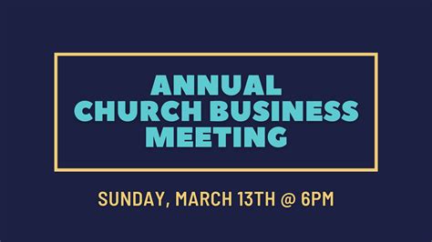 Annual Church Business Meeting Calvary Chapel Stone Mountain