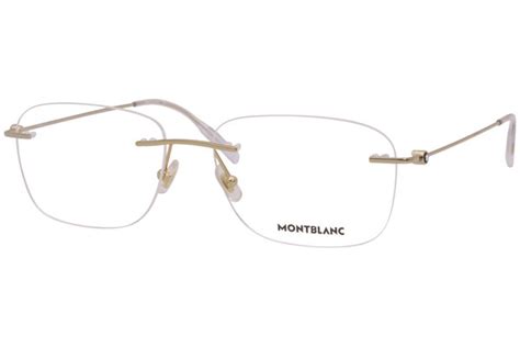 Mont Blanc Eyeglasses Mb0075o 002 Gold 56 16 145mm