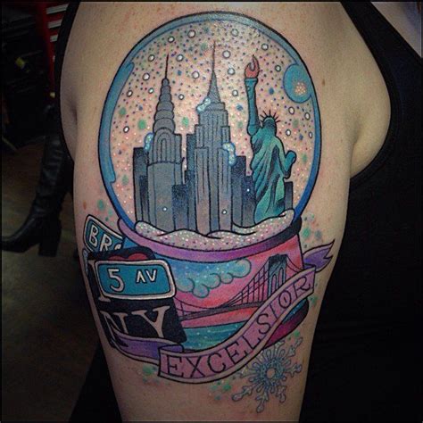 15 Snow Globe Tattoos To Collect Globe Tattoos Tattoos New York Tattoo