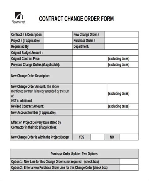 This may include adding or omitting work, increasing or decreasing in construction projects (contracts) also it means the same but interms of money. Change Order Template - laustereo.com