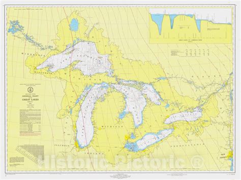 Vintage Wall Art Vintage Map Vintage World Maps Great Lakes Map