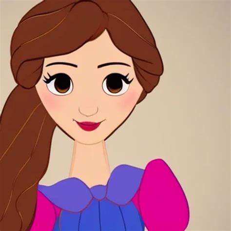 A Disney Princess Full Body With Brown Hair Light Brown Eyes A
