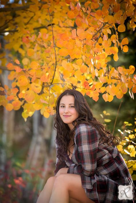 Stunning Fall Senior Pictures Orange And Yellow Leaves Stand Out