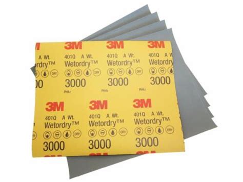 3M WETorDRY Abrasive 3000 GRIT Sandpaper 9 X 11 5 Sheets 401Q