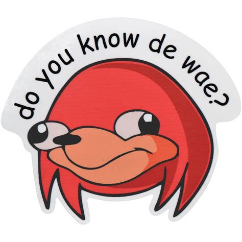 Do You Know The Wae Ugandan Knuckles 4 Inch Sticker Tactical Gear