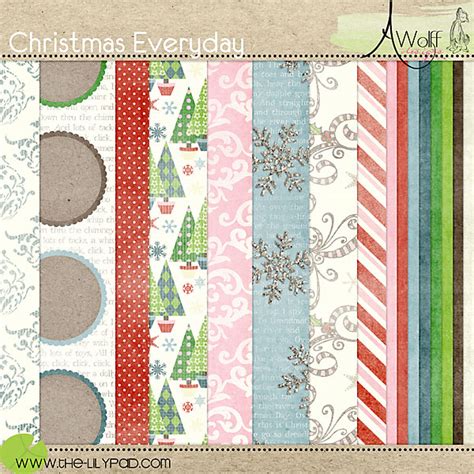 Digital Scrapbooking Christmas Papers Amy Wolff Designs