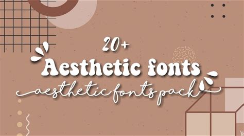 Aesthetic Fonts Pack 20 Aesthetic Fonts Tabiya Ekram Youtube