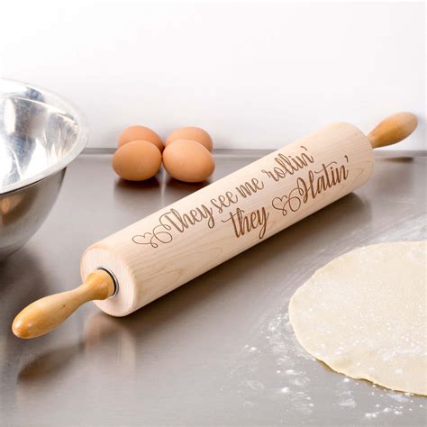 Personalized Rolling Pin Engraved Rolling Pin Custom Rolling Etsy