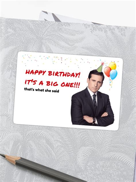 Office Us Birthday Card Michael Scott Birthday
