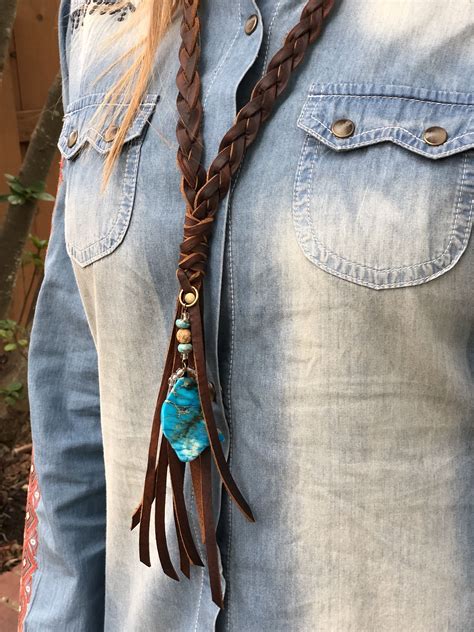 Braided Leather Necklace Braided Leather Necklace With Turquoise