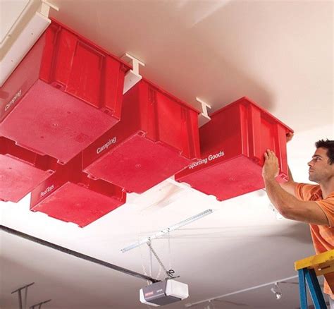 Not everything tucks well into a drawer or cabinet, and those odd shaped tools and. Garage Ceiling Storage Systems as an Alternative to Extra ...