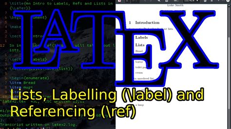 learn latex tutorial 2 labels references and lists ordered and unordered youtube