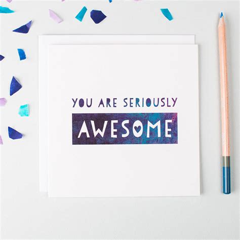 Seriously Awesome Congratulations Card By I Am Nat