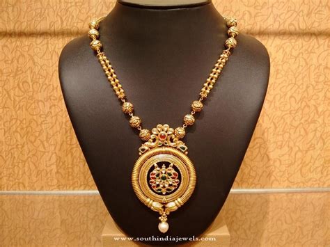 Light Weight Gold Antique Necklace Design Antique Necklaces Design