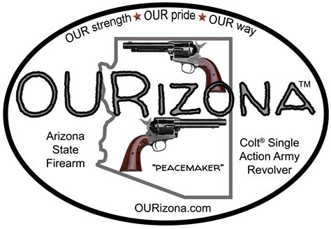 Revolver State Firearm Decal Ourizona