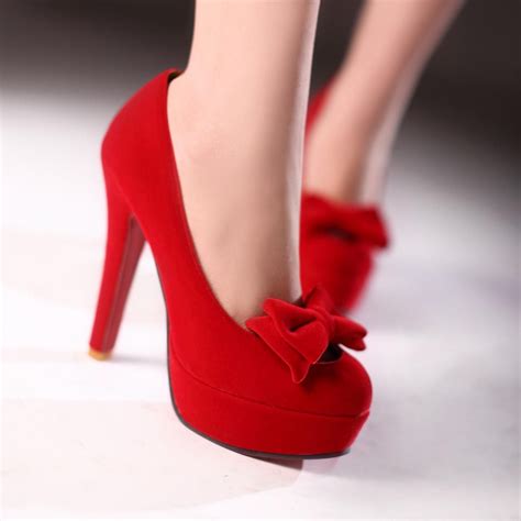 Cute Bow Design Pumps In 4 Colors Red Bow Heels Black Shoes Heels Womens Shoes Wedges