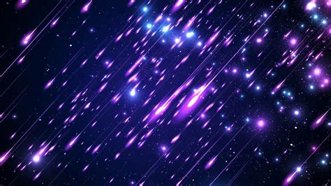 4k 60fps Shooting Stars ☄ Deep Purple Blue Space ☄ Moving Background
