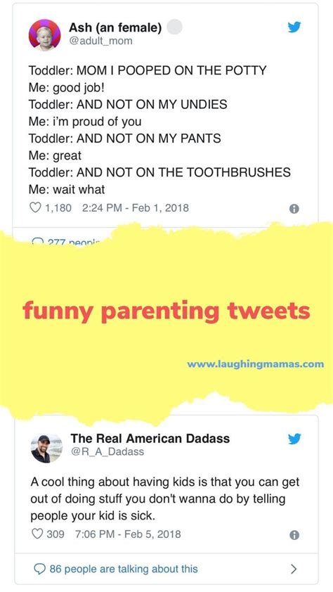 Click thru to find more funny parenting tweets and ...