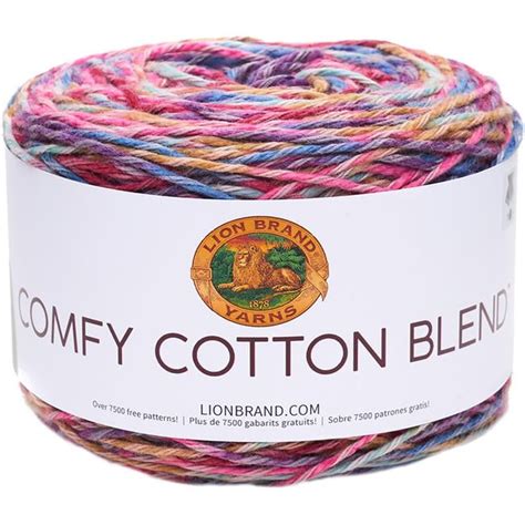 Lion Brand Yarn 392 Yd Comfy Cotton Blend Yarn Flower Garden Walmart
