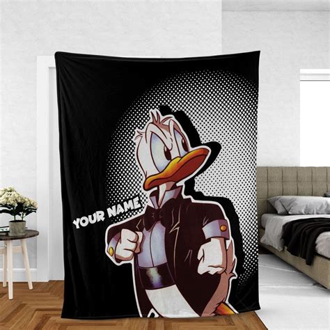 Personalized 007 Duck Kid Blanket Custom Donald Duck Blanket Duck