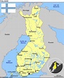Carte géographique et touristique de la Finlande, Helsinki. Géographie ...