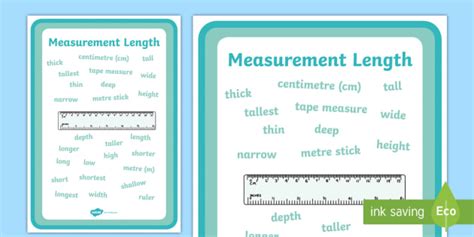 Free Key Stage 1 Measurement Length Poster Teacher Made