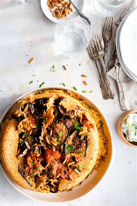 Maqluba Makloubeh With Lamb Arabic Rice Dish Recipe In 2021
