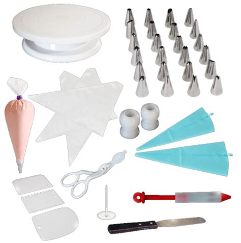 Cake Decorating Kit With Turntable A Complete Set Of Tools To Create