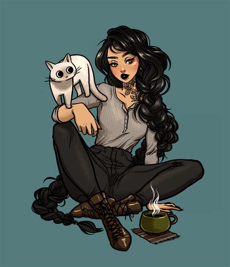Ivy And Cat — Jacquelin Deleon Character Art Witch Art Illustration Art