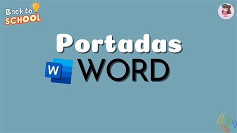 Portadas Bonitas En Word Youtube