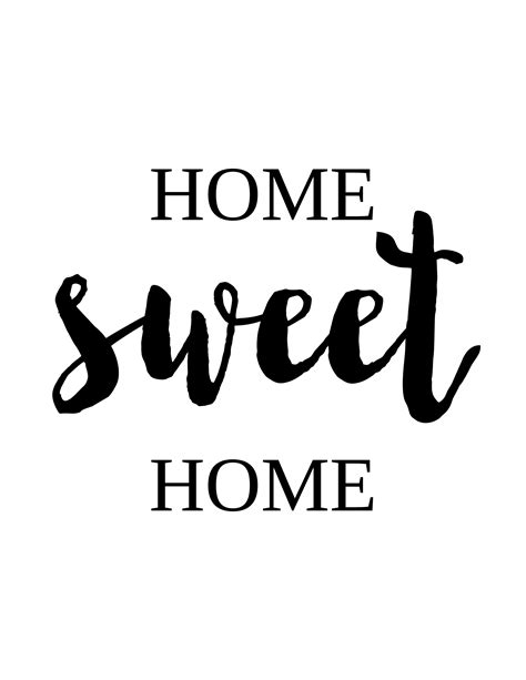 Home Sweet Home Free Printable Printables Fonts Pinte