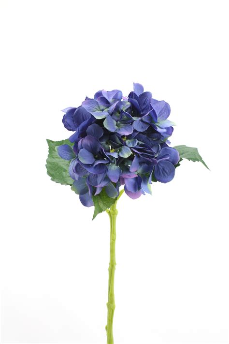 hydrangea artificial flower stem blue 49cm floralistic