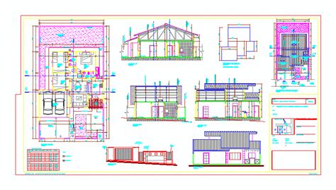 House Elevation Design Autocad Dwg Autocad House 2d M