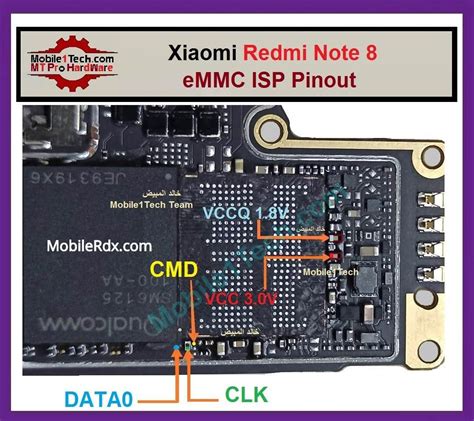 Redmi Note EMMC ISP Pinout Phone Solutions Xiaomi Isp