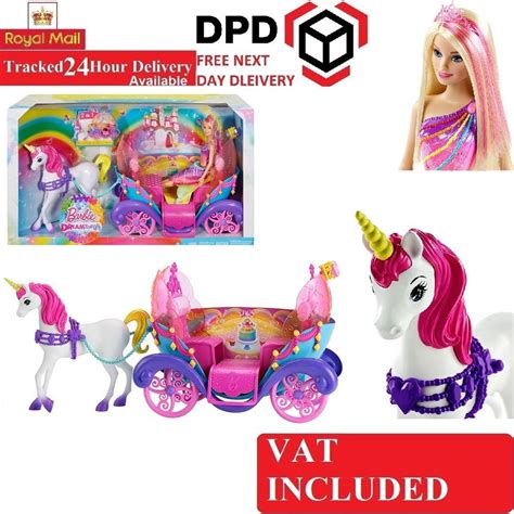 Barbie Dreamtopia Rainbow Cove Princess Doll Horse And Carriage Dpy38