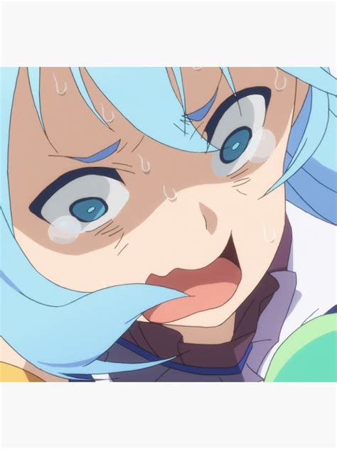 Konosuba Aqua Crying Screaming Meme Useless Poster For Sale By