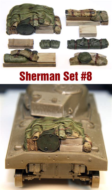 Sh008 135 Sherman Engine Deck And Stowage Set 8 Brookhurst Hobbies