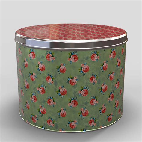Round Metal Tins Custom Storage Tins For Cakes Biscuits Etc