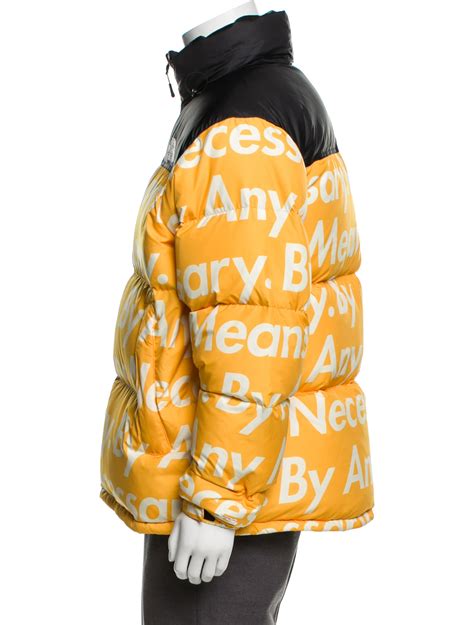The North Face X Supreme By Any Means Necessary Nuptse Jacket Yellow