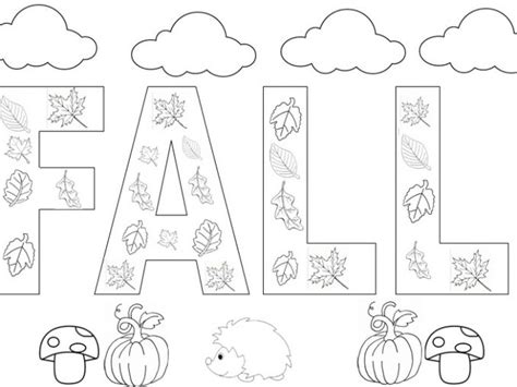 Preschool Coloring Pages Fall
