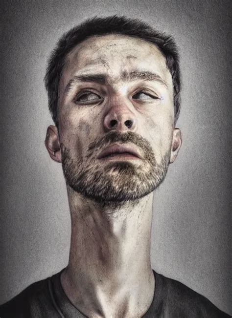 Realistic Portrait Of A Deep Sad Man Depression Stable Diffusion