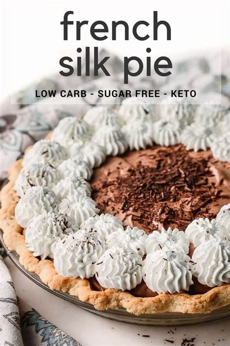 Featuring homemade pie crust, creamy filling, and cinnamon sugar topping. Sugar Free Chocolate Pie (French Silk Pie) | Low Carb Maven
