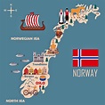 Norwegen Karte der wichtigsten Sehenswürdigkeiten - OrangeSmile.com