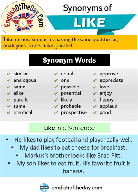 Another word for like, synonyms of like, similar, analogous, same ...